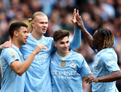 Manchester City thrashes Luton Town, claims EPL top spot