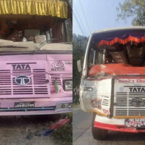 Buses Collide in Dolakha